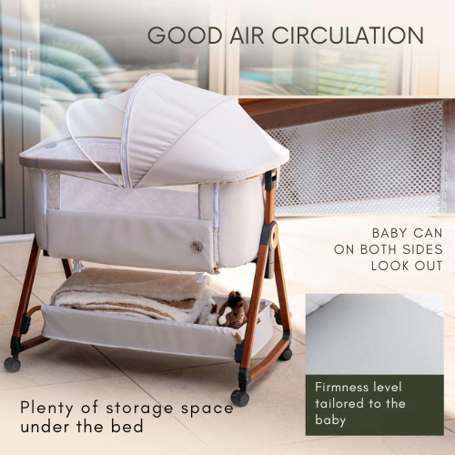 Versatile 4-in-1 Baby Crib – Bassinet, Travel & Day Bed with Mosquito Net