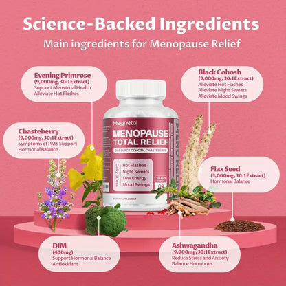 Menopause Total Relief – Doctor-Formulated, All-in-One Support for Balanced Hormones & Renewed Vitality