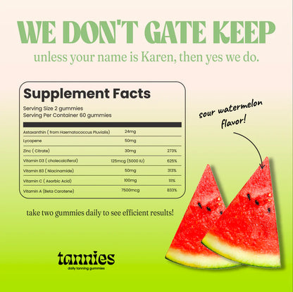 Tannies - Tanning Gummies